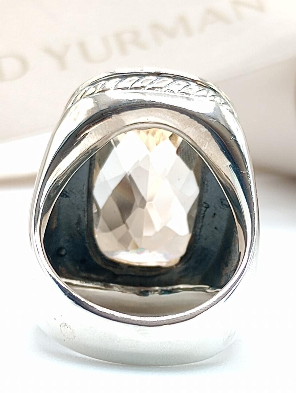 David Yurman Champagne & Diamond Albion Ring Size 7 - Picture 6 of 15
